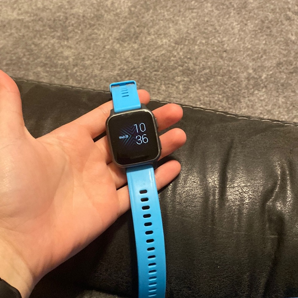 Garmin Venu Sq 2 for sale. Used. Has a GPS system. Does not come with charger